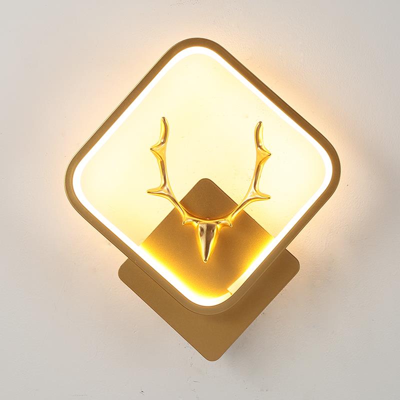 现代简约床头卧室led网红壁灯北欧创意客厅背景墙过道调光壁灯