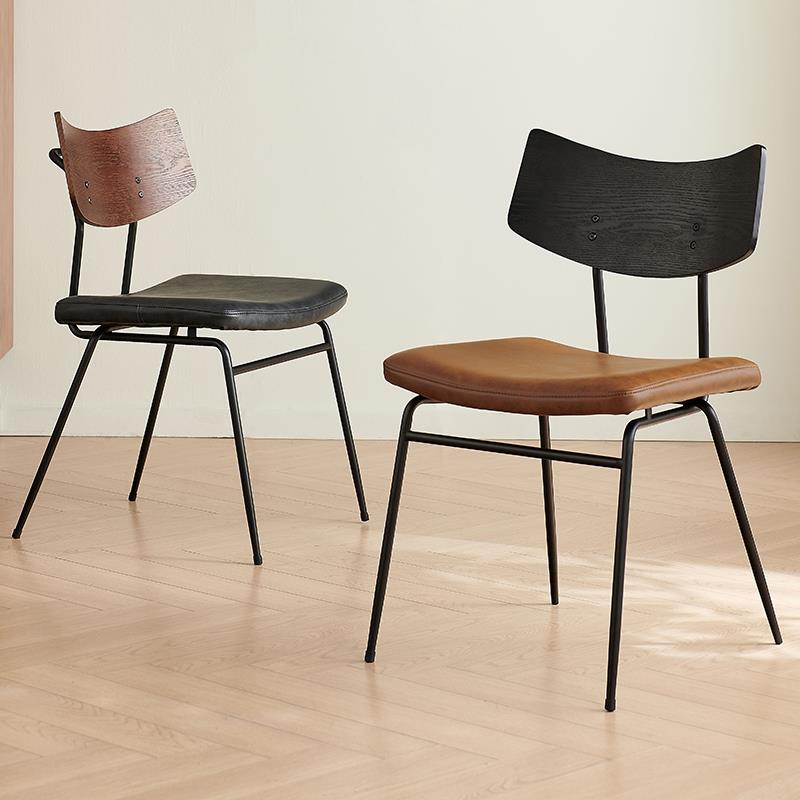 实木餐椅北欧家用软包酒店靠背椅饭厅咖啡厅意式网红设计师书桌椅