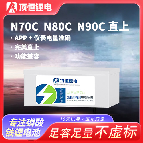 顶恒 适用于九号N70CN80C 60V72V磷酸铁锂电池大容量电动车N系