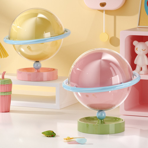 星球桌面收纳盒多巴胺钥匙收纳玄关摆件入户进门客厅储物零食盒子