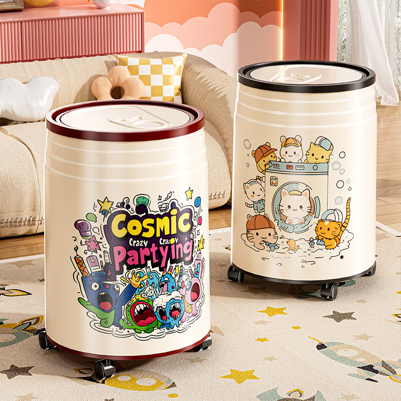 汽水罐垃圾桶防摔可移动多巴胺垃圾桶可爱桶装大容量纸篓收纳桶,家庭/个人清洁工具,垃圾桶,淘宝优惠券,粉丝福利购,淘宝优惠卷