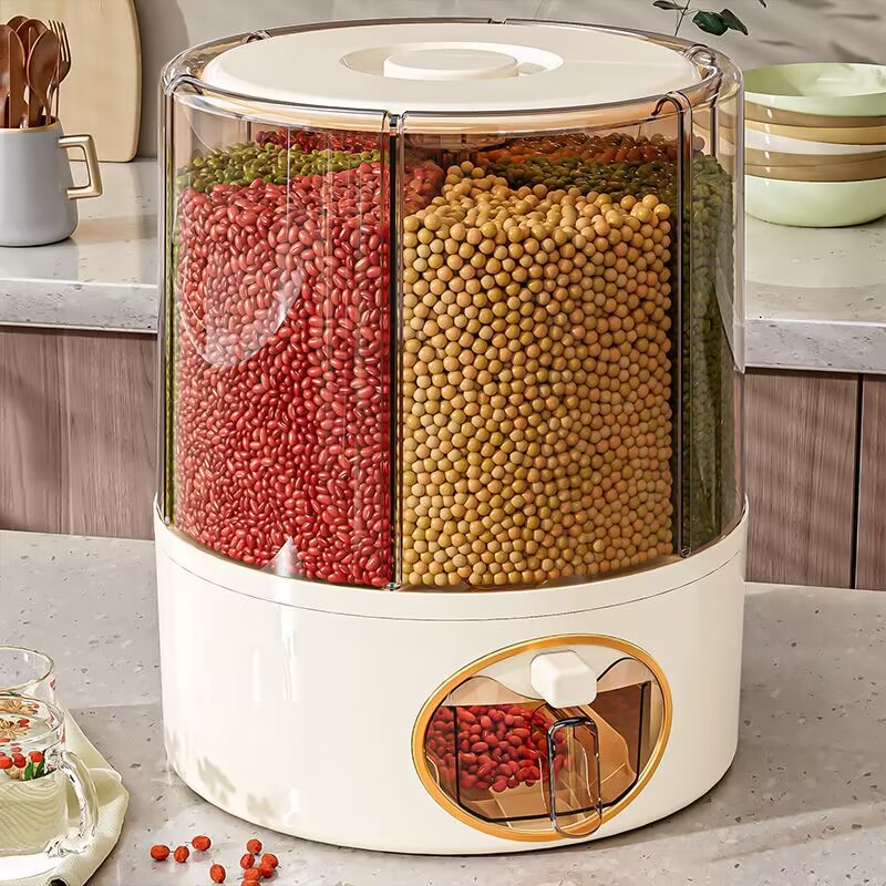 旋转五谷杂粮收纳盒家用