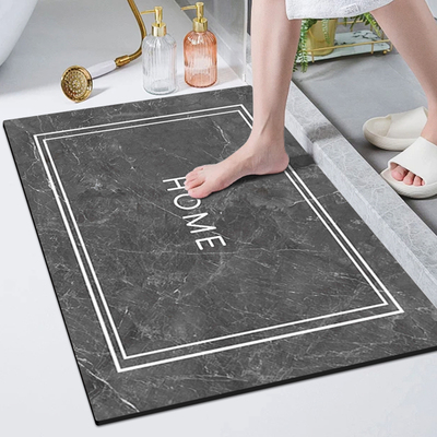 化妆室防滑地垫矽藻泥软垫简约轻奢厕所门口吸水速干 干进门浴室