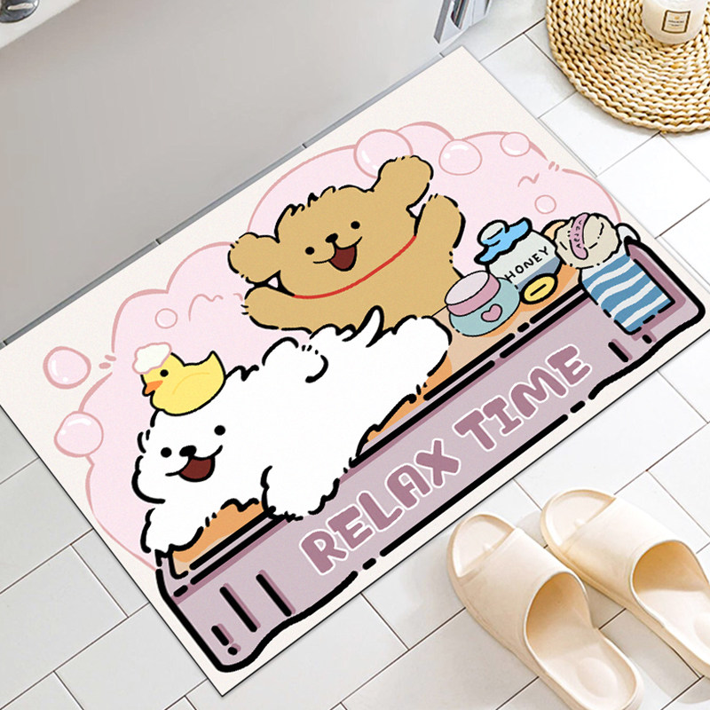 硅藻泥卫生间地毯2024新款卡通动漫门垫厕所门口吸水防滑浴室地垫,个性定制/设计服务/DIY,地毯/地垫定制,淘宝优惠券,粉丝福利购,淘宝优惠卷
