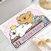 硅藻泥浴室地垫进门防滑免洗脚垫卡通卫生间门口地毯家用厕所垫子