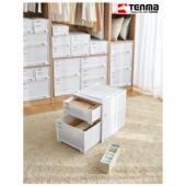 天马收纳箱衣柜内衣物收纳抽屉透明塑料整理箱日本家用储物箱fits