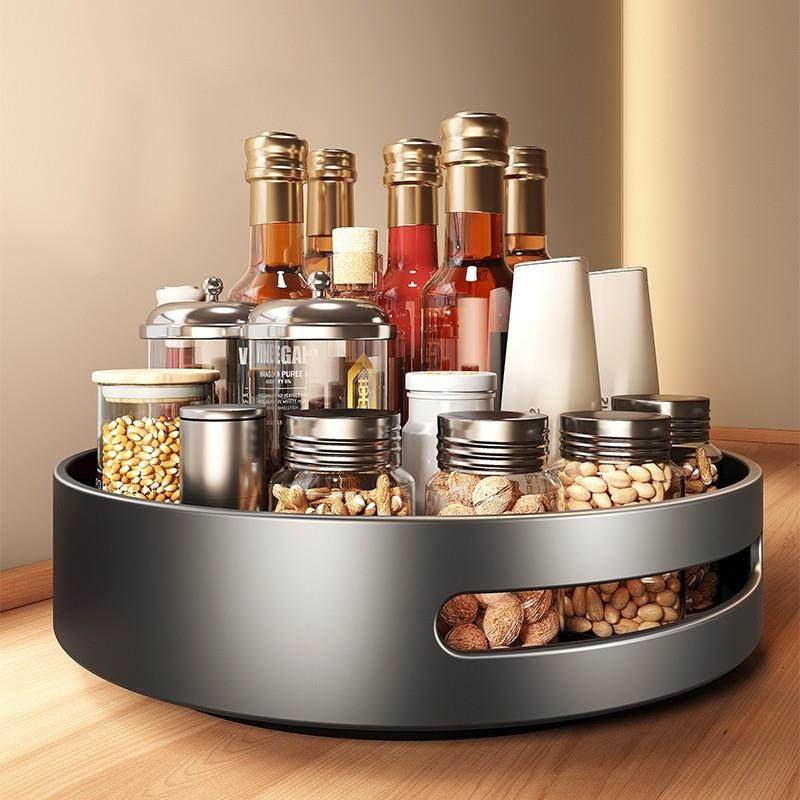 旋转调料品置物架厨房台面多功能油盐酱醋调味料用品托盘转盘收纳,厨房/烹饪用具,厨房置物架/置物柜/角架,淘宝优惠券,粉丝福利购,淘宝优惠卷
