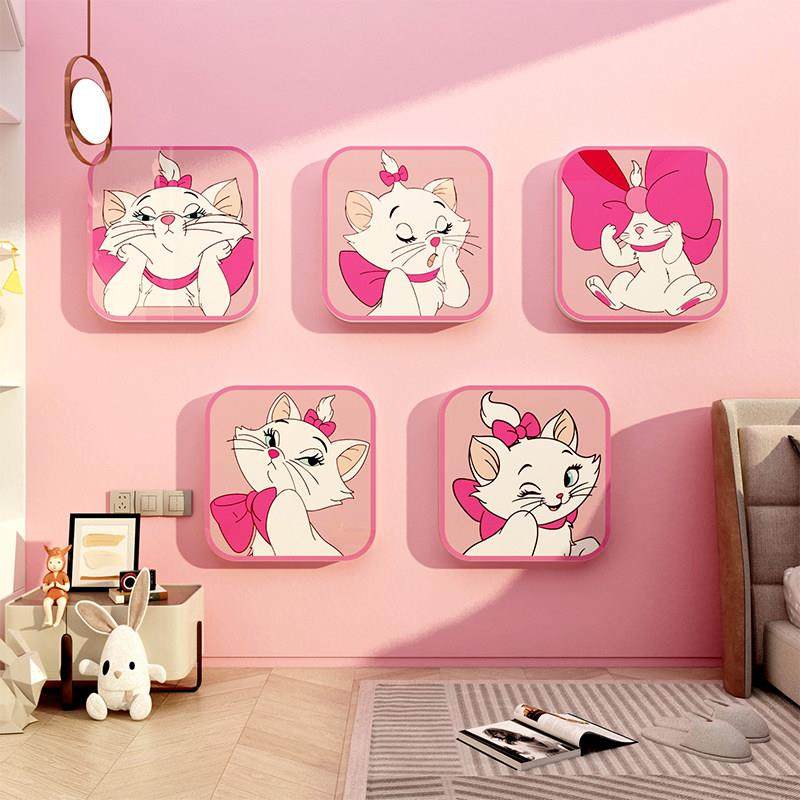 儿童区房间布置装饰女孩卧室床头公主背景玛丽猫墙贴纸挂画loopy,家居饰品,软装墙贴,淘宝优惠券,粉丝福利购,淘宝优惠卷