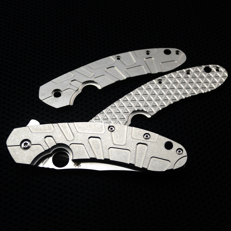 蜘蛛C156钛合金贴片 刀柄钛合金蜘蛛SPYDERCO C156钛合金刀柄手柄