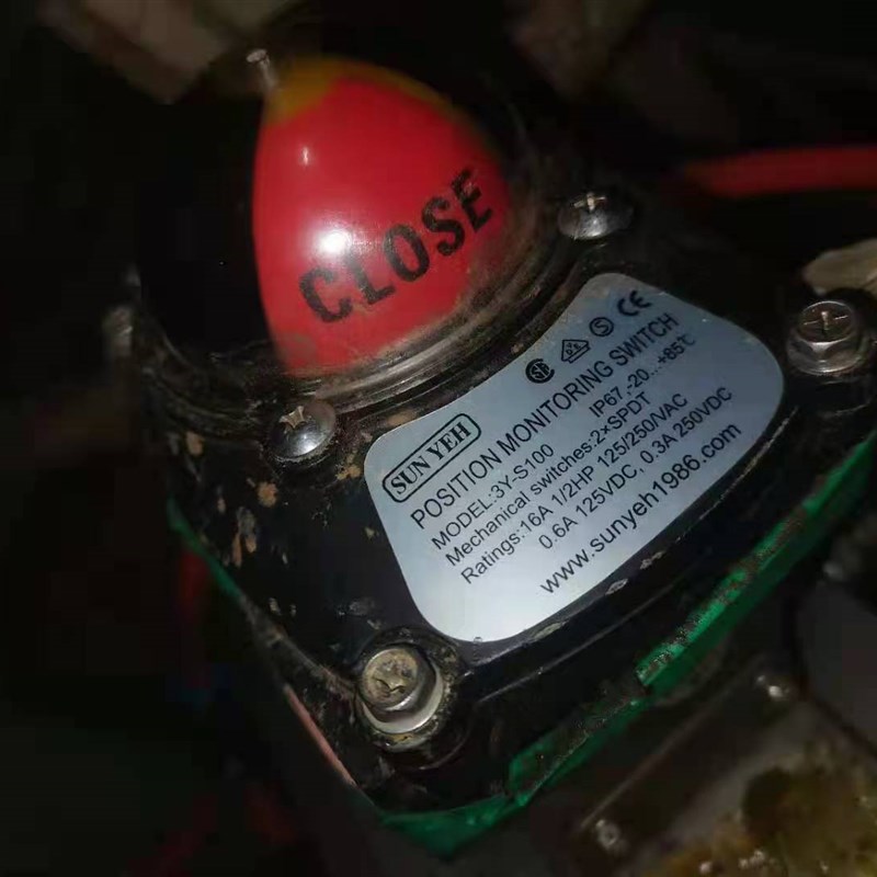 POSITION MONITORING SWITCH阀门回讯器SUN YEH限位开关3Y-S100