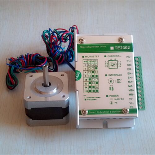 42BYGH40二相步进电机 Nema17型 机身40mm 套装驱动器128细分 2A