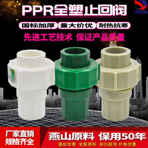 PPR止回阀活接头20 4分25 6分32 40 50 63水管管材管件配件