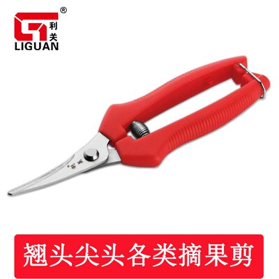 不锈钢摘果剪刀采摘火龙果葡萄水果剪刀园艺花卉修枝工具利关