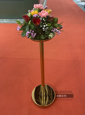 剪彩金柱剪彩花柱开业花柱 庆典金色立柱 婚礼礼仪花柱礼仪鲜花架