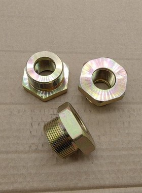 外丝M33*1.5-转内丝G1/2补芯33细牙变4分铁材料接头镀锌0433