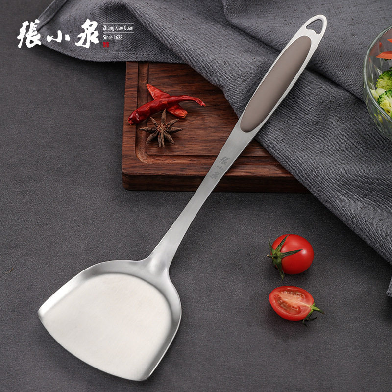 不锈钢家用厨房炒菜铲子老式锅铲子加厚一体铲勺烧菜铲厨具单个