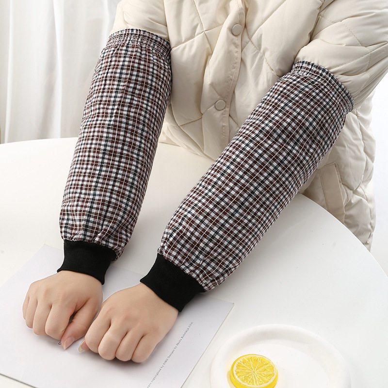 罗口纯棉袖套男女款工作上班宽松全棉布套袖长款厨房专用防污护袖