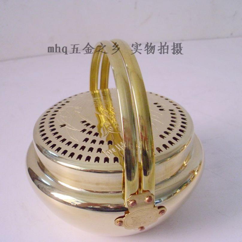 火铳结婚新房乔迁新居进火盆嫁妆陪嫁用品高端手炉古代火冲铜火盆