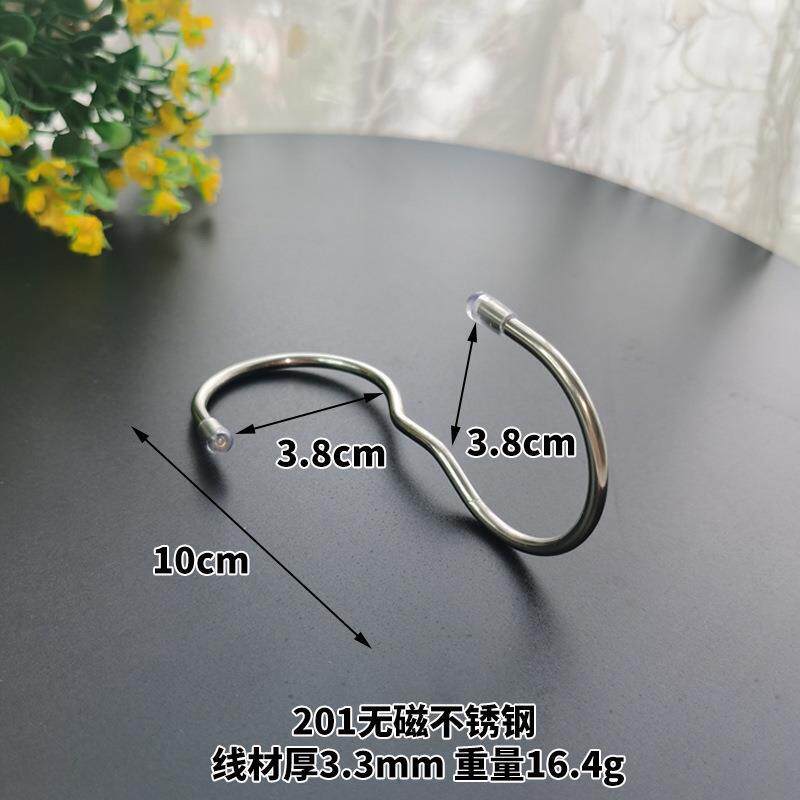 不锈钢S形挂钩90度直角型弯钩 圆头穿管导线悬挂厨房家用置物吊钩