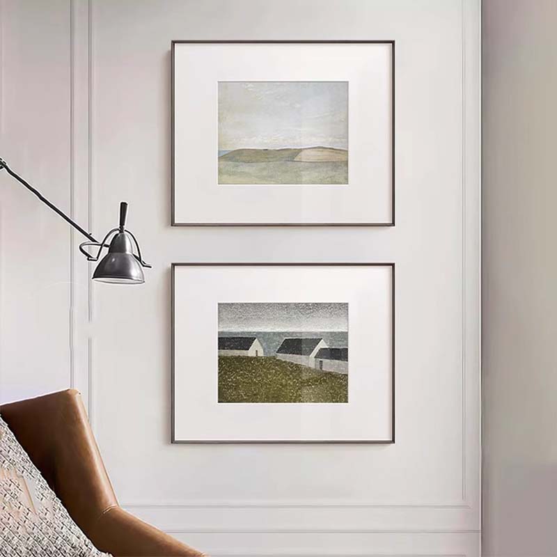 《期待》北欧复古客厅装饰画法式简约玄关风景挂画现代小众艺术画
