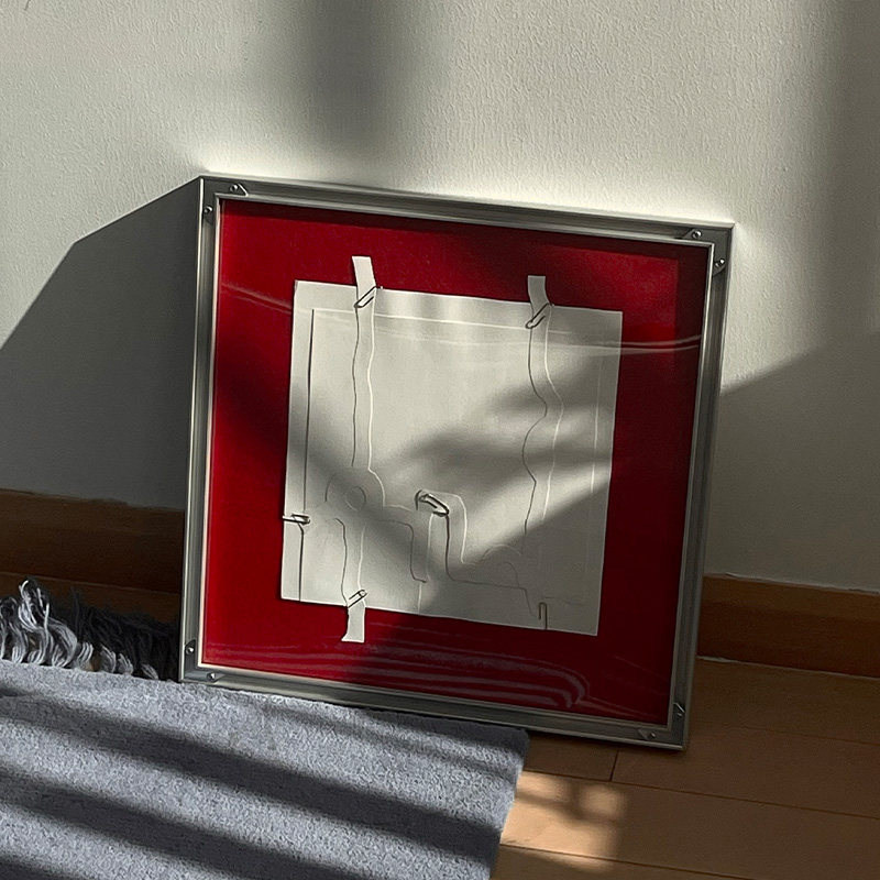 现代简约抽象装饰画客厅用艺术挂画手工装裱可定制挂画水晶镜面装