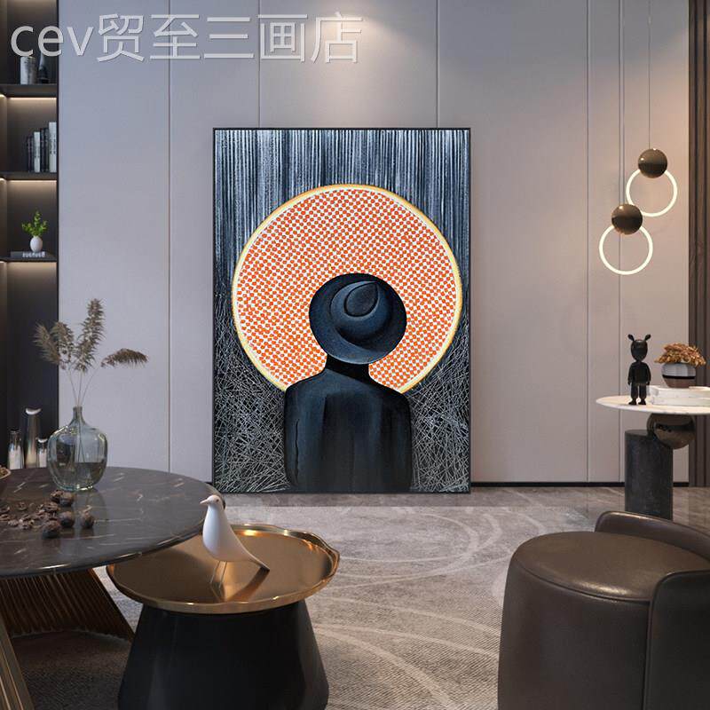 网红原.创手背绘《看视界》客厅装画沙发景墙地落画玄饰关画