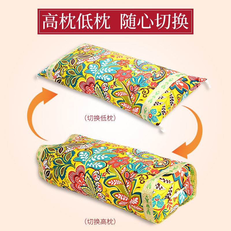 艾草枕头 艾草护颈椎艾绒家用组合连体枕 艾灸枕厂家直销