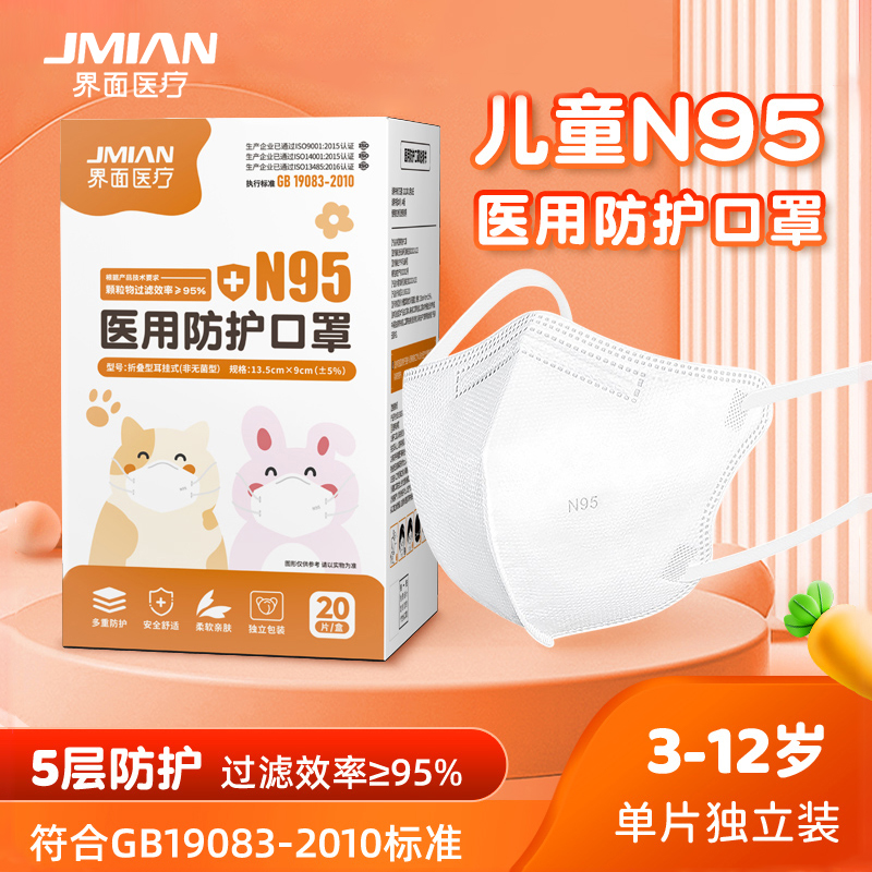 界面成人儿童N95级医用防护口罩