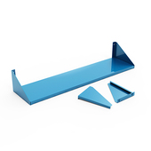 洞洞板置物架层板桌面三角支撑方孔挂板层板P工具挂板物料架托板