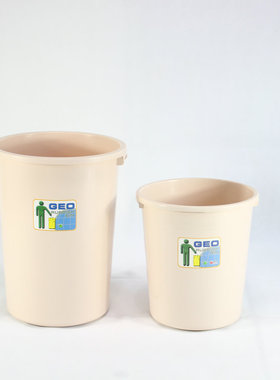 圆形塑料b垃圾桶工业大环卫桶小区厨卫垃圾无盖40L60L圆筒清洁桶