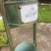 美式 乡村实木花盆m花架阳台户外花园种菜盆架子多层多肉绿萝花盆