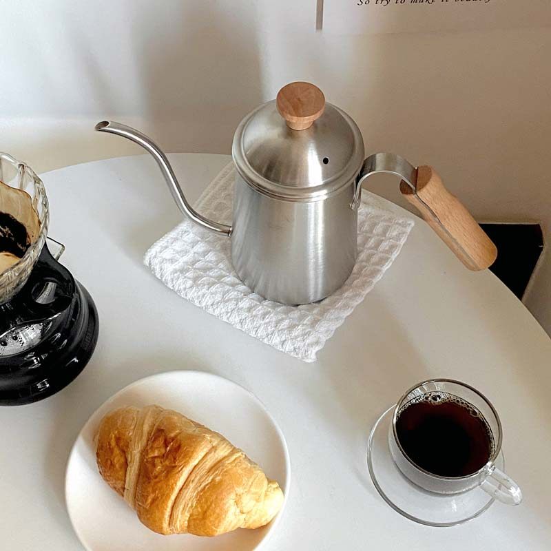 304不锈钢手冲咖啡壶防烫木把手长嘴壶细口壶户Y外野餐热水壶,餐饮具,手冲壶,淘宝优惠券,粉丝福利购,淘宝优惠卷