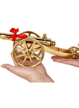 客厅小铜炮纯黄铜大炮摆件大炮模型风水铜炮家居饰品X公司开业礼