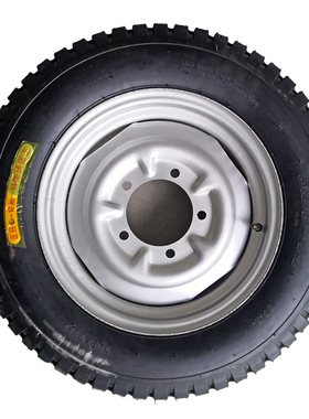 500-1214建筑工地三轮车充气轮胎总成加M厚钢圈内外胎农用橡胶配