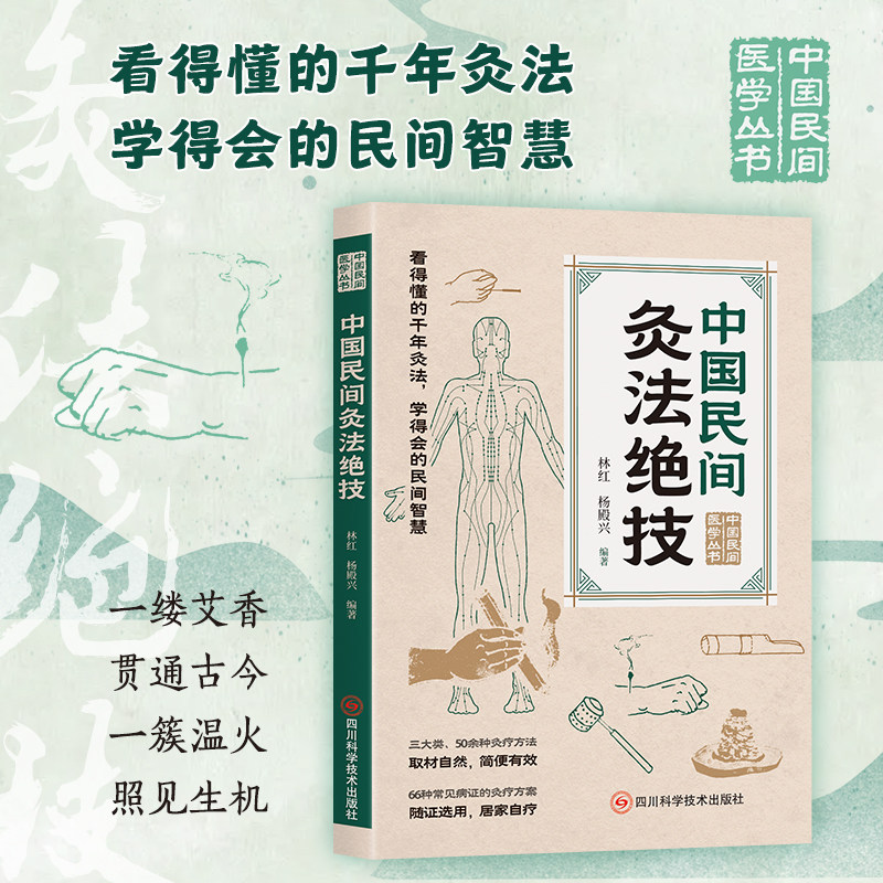 中国民间灸法绝技 传统图解艾灸防治病全书居家艾灸自学养生书籍