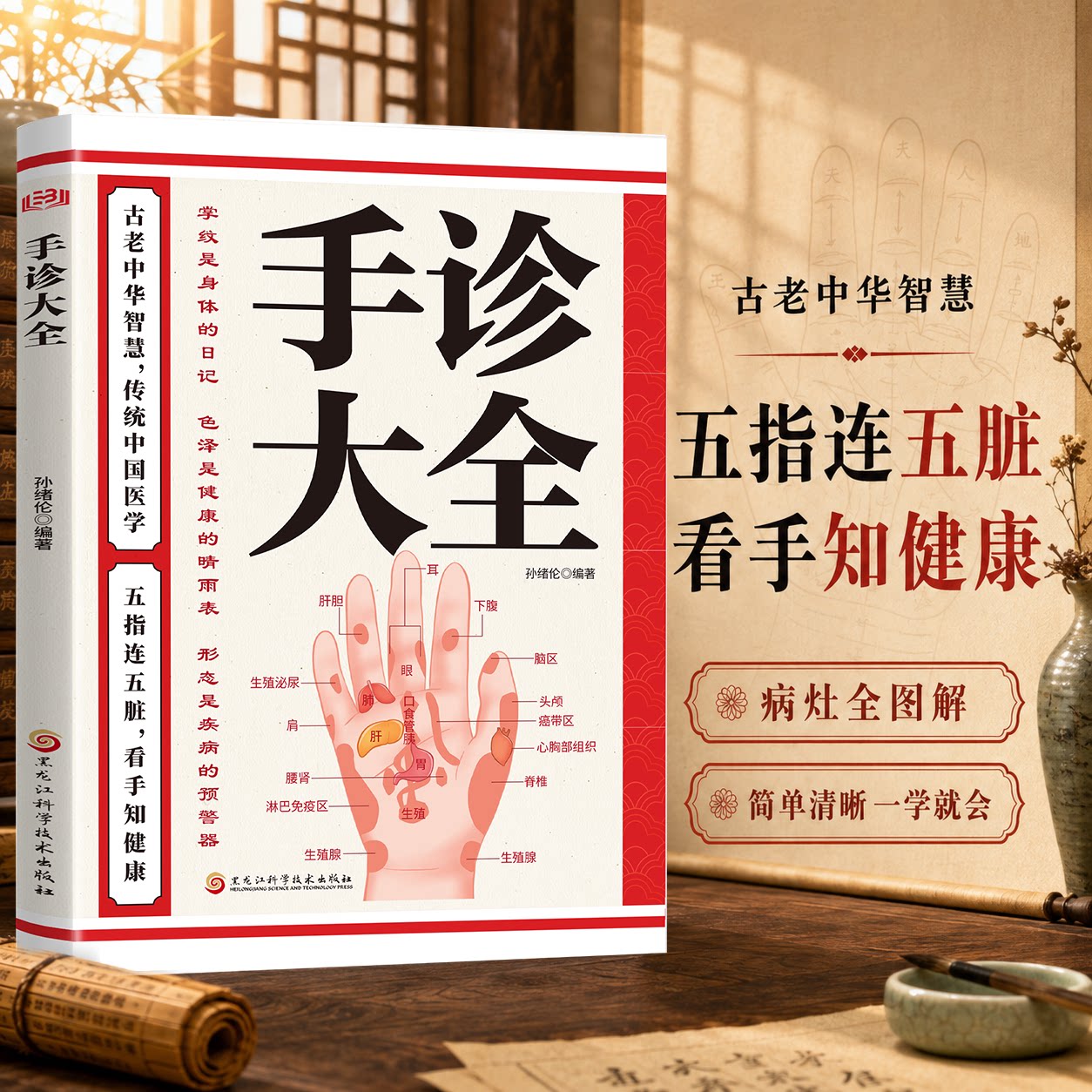 手诊大全 零基础学观手知健康 图解掌纹手部诊疗中医养生书籍