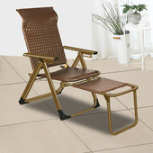 藤椅躺椅折叠办公室午休单人家用阳台椅子老人简易藤编午睡床