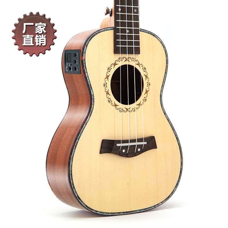 23寸云杉木单板电箱版尤克里里 ukulele  乌克丽丽小吉他