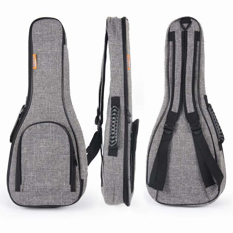 灰色尤克里里加厚包 10mm乌克丽丽琴袋 23寸ukulele棉麻琴包