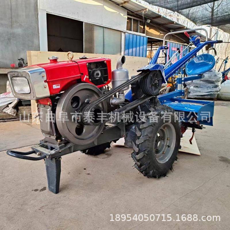 12马力手扶拉农用拖田机手扶犁起地打QCY机单缸手扶拖拉机旋耕垄