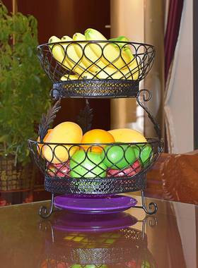 华水盘果篮客厅水果盘创IBL意时尚果盆奢欧式带接水盆果厨铁房架