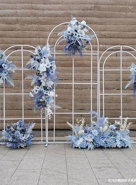 新婚庆铁艺中式路款引道LBF具婚礼舞创风意造型屏迎台宾区异形花
