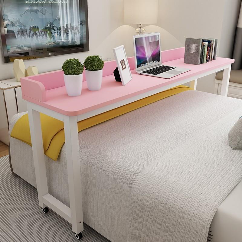 跨床桌可移动电脑桌床简边懒床上书多桌易写字台家XAW用人卧室功