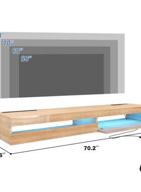 客现代约XJV电视柜厅悬小简户型挂墙空电视柜