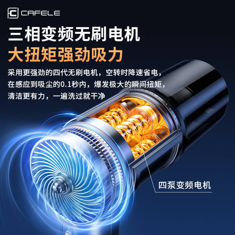 2024年新款车家两用无线吸尘器大功率充气多功能除螨小型除尘器