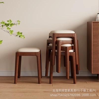凳板凳实木家用用叠放可客人备凳子餐凳结实L172子耐用软包凳子高