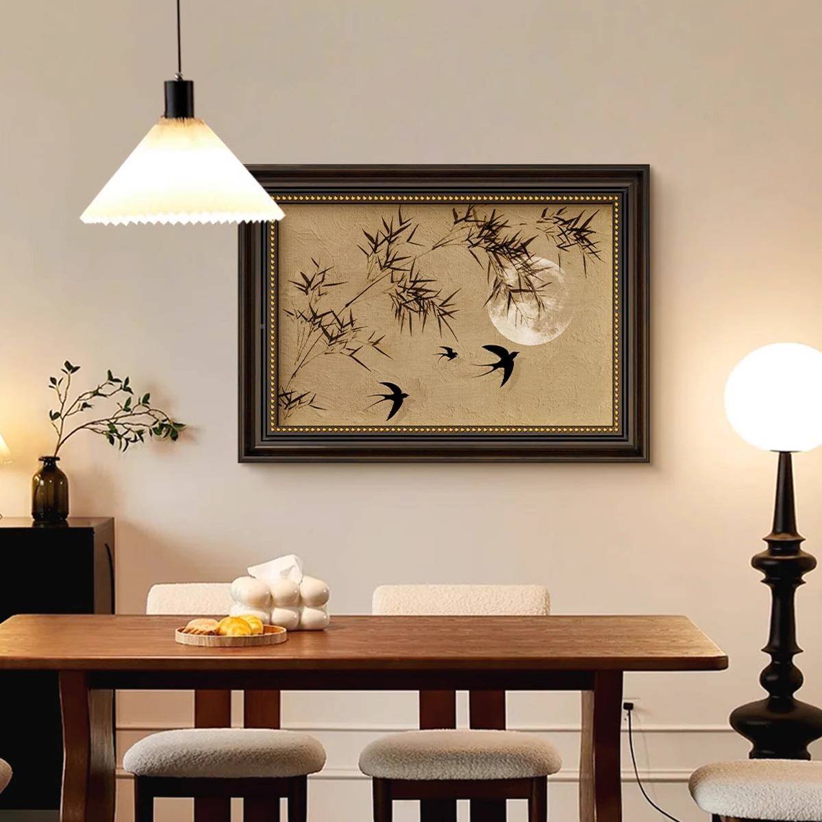 DY845121电箱装饰画电新中式中古风客餐厅玄配箱弱表电箱开关关盒
