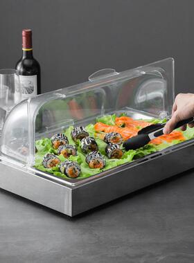 不日锈钢冰鲜展示台餐厅料店7肉寿司三文鱼海鲜自助餐生厅西冷冰