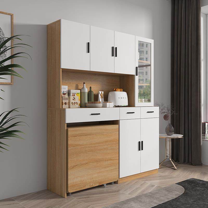 0J定制折叠餐桌CBG-01餐边柜一体储柜现代简柜约茶物水柜厅客碗置