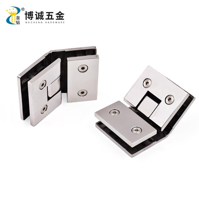 304不锈钢方形内外开合页浴室页平璃门180度开合小方内外铰链套装